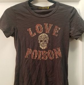 Johnson motors love poison skull t-shirt